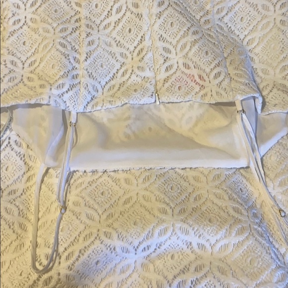 White eyelet A-Line spaghetti strap Lilly dress - Picture 5 of 6